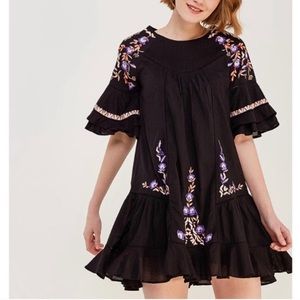 Free People Pavlo Babydoll Embroidered Dress Size XS